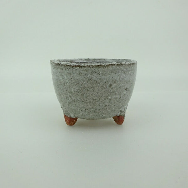 盆栽鉢 信楽焼 小鉢 長辺 約7.3cm 丸鉢 信楽 楽風 鉢 釉薬 観賞用  新品 n1198410327