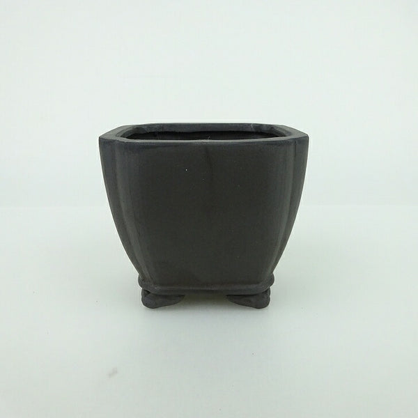 盆栽鉢 青香 小鉢 長辺 約6.5cm 正方鉢 隅入 雲足 下帯 泥物 t1198408524