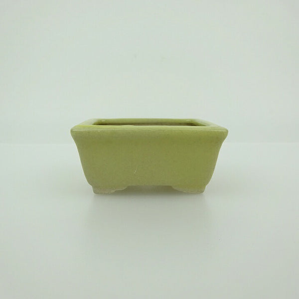 盆栽鉢 青香 小鉢 長辺 約5.8cm 長方鉢 縁付 貫入 釉薬 1198405925