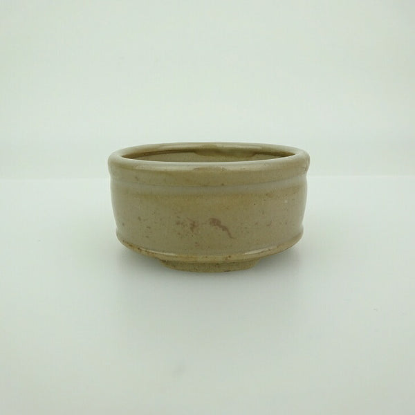 盆栽鉢 青香 小鉢 長辺 約5.9cm 丸鉢 上下帯 釉薬 1198399343