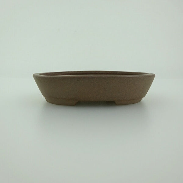 盆栽鉢 青香 小鉢 長辺 約8.2cm 楕円鉢 泥物 e1198409189