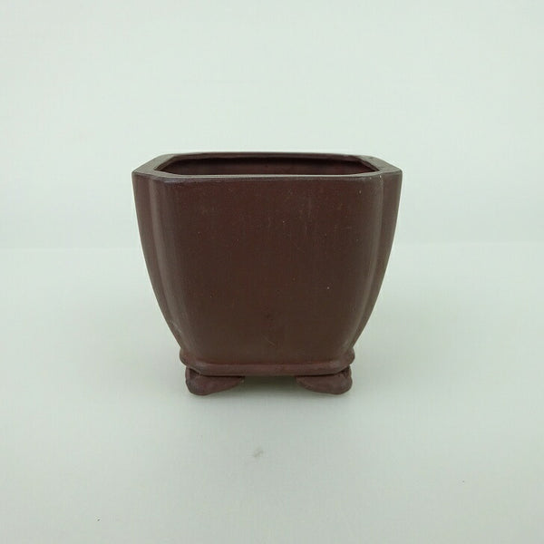 盆栽鉢 青香 小鉢 長辺 約6.5cm 正方鉢 隅入 雲足 下帯 泥物 x1198415909