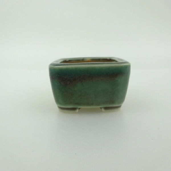 盆栽鉢 青香 豆鉢 長辺 約4.3cm 正方鉢 釉薬 h1198427662