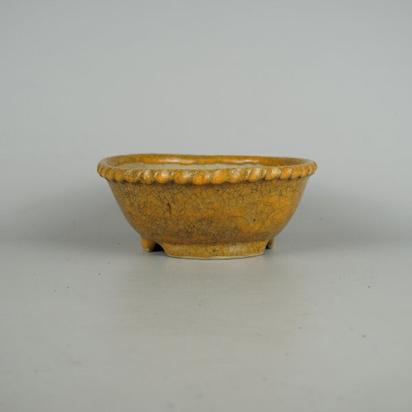 盆栽鉢 文山 越前文山 小型 長辺 約 17.7cm 鯖江園芸 丸鉢 釉薬  新品 1198409203