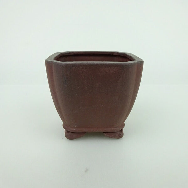 盆栽鉢 青香 小鉢 長辺 約6.5cm 正方鉢 隅入 雲足 下帯 泥物 d1198420489