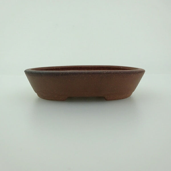 盆栽鉢 青香 小鉢 長辺 約8.3cm 楕円鉢 泥物 o1198424471