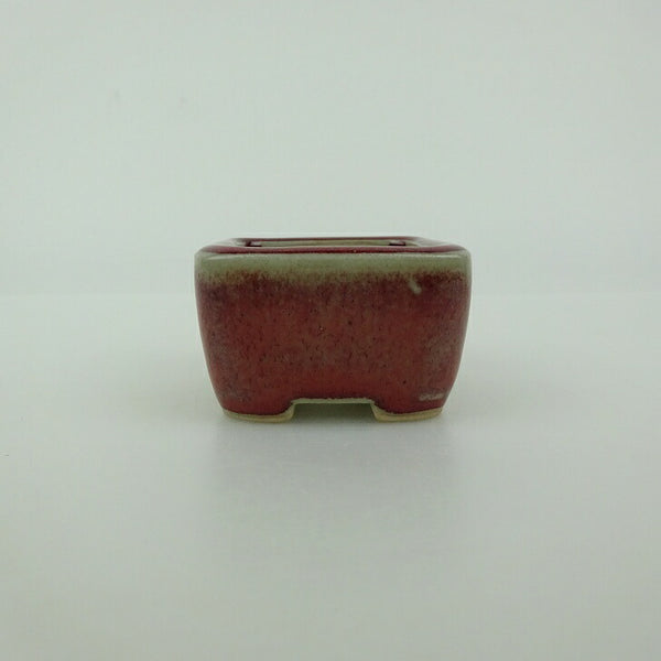 盆栽鉢 青香 豆鉢 長辺 約4.4cm 正方鉢 釉薬 w1198414107