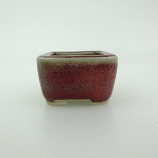 盆栽鉢 青香 豆鉢 長辺 約4.3cm 正方鉢 釉薬 q1198413387