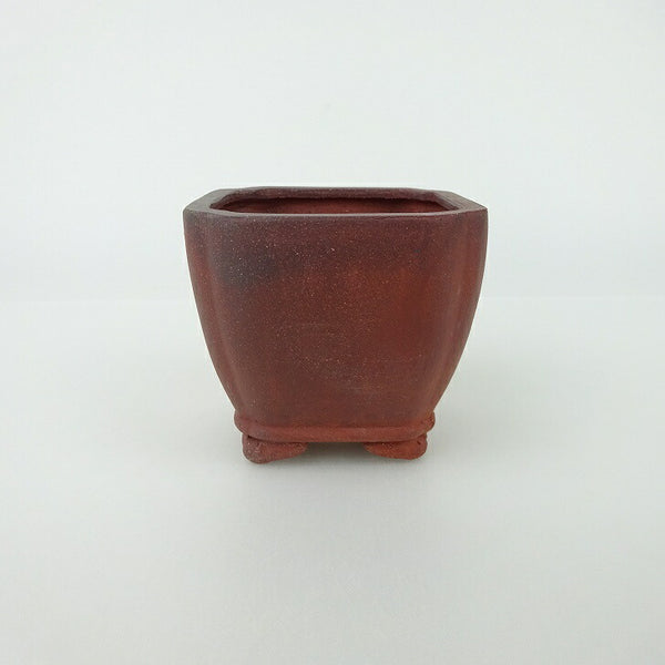 盆栽鉢 青香 小鉢 長辺 約6.8cm 正方鉢 隅入 雲足 下帯 泥物 1198404880