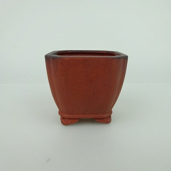 盆栽鉢 青香 小鉢 長辺 約6.5cm 正方鉢 隅入 雲足 下帯 泥物 1198399896