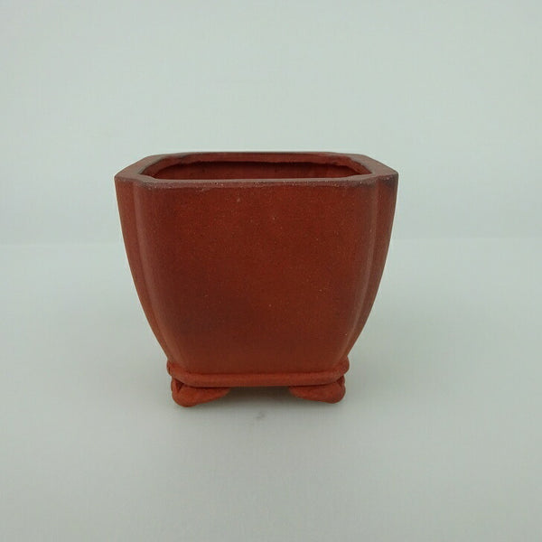 盆栽鉢 青香 小鉢 長辺 約6.5cm 正方鉢 隅入 雲足 下帯 泥物 g1198418926