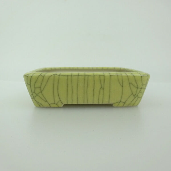 盆栽鉢 青香 小鉢 長辺 約9.4cm 長方鉢 貫入 釉薬 e1198414715