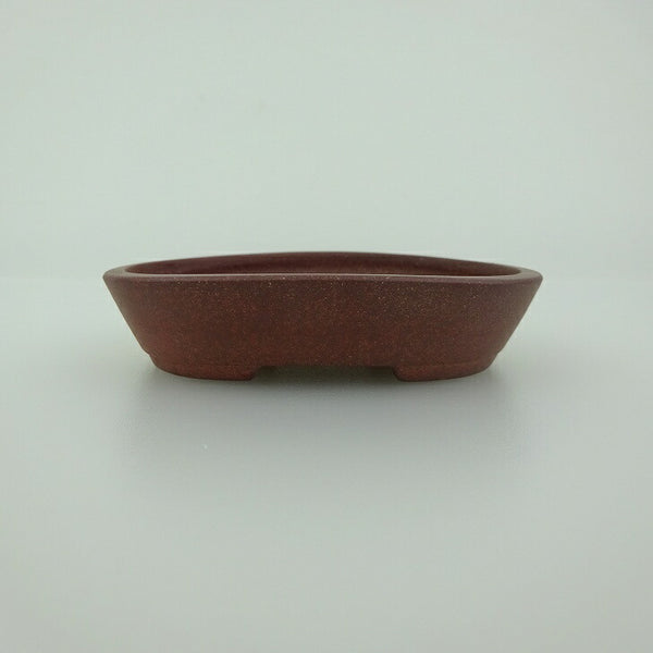 盆栽鉢 青香 小鉢 長辺 約8cm 楕円鉢 泥物 v1198434389