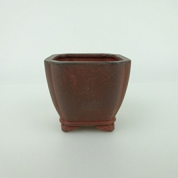 盆栽鉢 青香 小鉢 長辺 約6.5cm 正方鉢 隅入 雲足 下帯 泥物 b1198422667