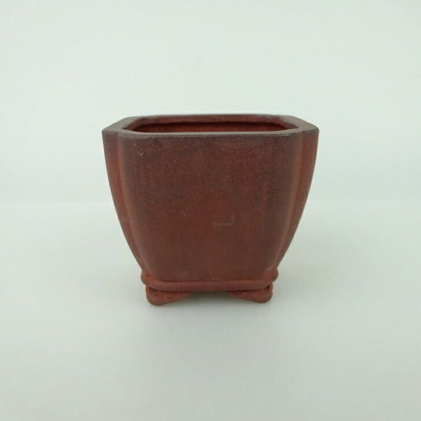 盆栽鉢 青香 小鉢 長辺 約6.5cm 正方鉢 隅入 雲足 下帯 泥物 c1198407936