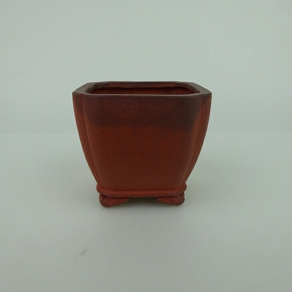 盆栽鉢 青香 小鉢 長辺 約6.5cm 正方鉢 隅入 雲足 下帯 泥物 h1198425672