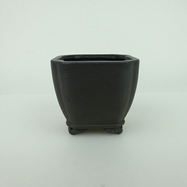 盆栽鉢 青香 小鉢 長辺 約6.8cm 正方鉢 隅入 雲足 下帯 泥物 h1198421393