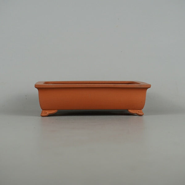 盆栽鉢 青香 小型 長辺 約13.5cm 長方鉢 雲足 泥物 g1198418381