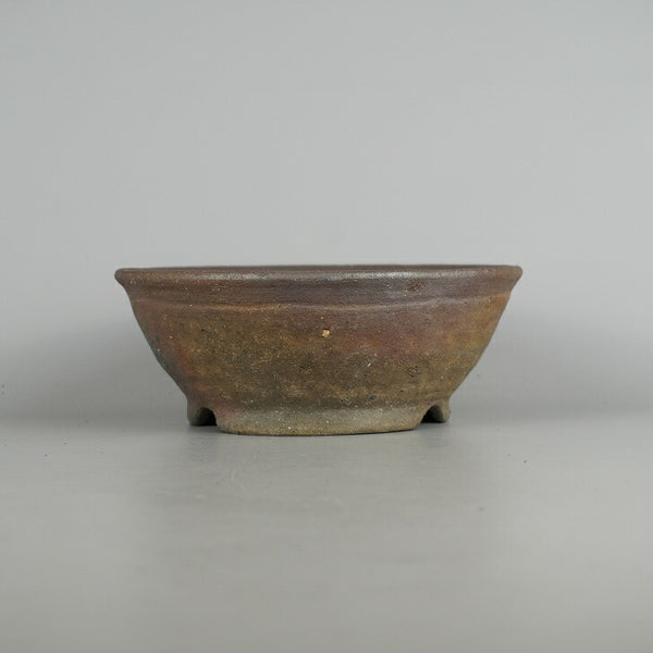 盆栽鉢 文山 越前文山 小型 長辺 約 17.8cm 鯖江園芸 丸鉢 泥物 s1198412985