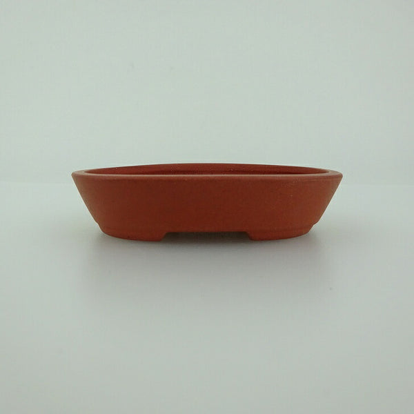 盆栽鉢 青香 小鉢 長辺 約8.2cm 楕円鉢 泥物 e1198416854