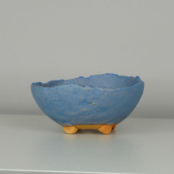 盆栽鉢 竹鳳 小型 長辺 約12.5cm 丸鉢 釉薬 数量物 新品 c1198404097