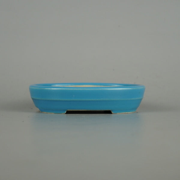 盆栽鉢 青香 小鉢 長辺 約10cm 楕円鉢 釉薬 p1198416788