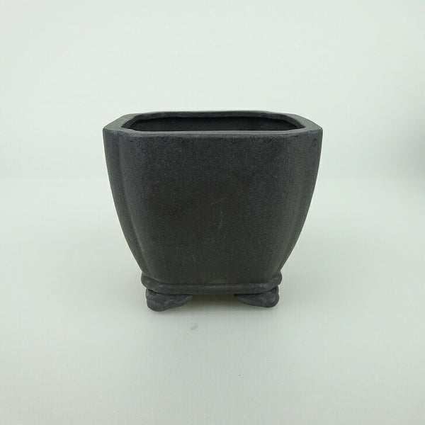 盆栽鉢 青香 小鉢 長辺 約6.5cm 正方鉢 隅入 雲足 下帯 泥物 x1198417006