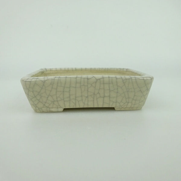 盆栽鉢 青香 小鉢 長辺 約9.5cm 長方鉢 貫入 釉薬 r1198403536