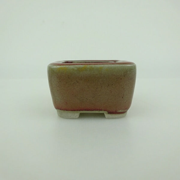 盆栽鉢 青香 豆鉢 長辺 約4.4cm 正方鉢 釉薬 c1198403199