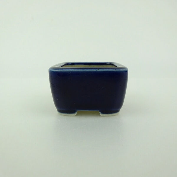 盆栽鉢 青香 豆鉢 長辺 約4.4cm 正方鉢 釉薬 1198400897