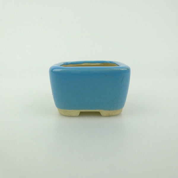 盆栽鉢 青香 豆鉢 長辺 約4.5cm 正方鉢 釉薬 p1198416330