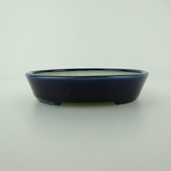 盆栽鉢 青香 小型 長辺 約12cm 楕円鉢 釉薬 w1198414409