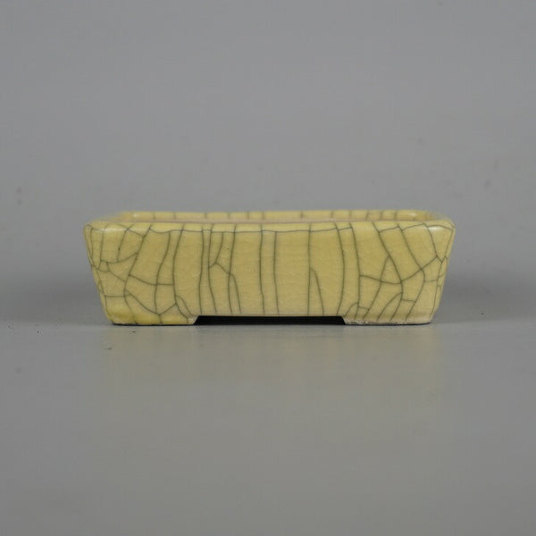 盆栽鉢 青香 小鉢 長辺 約9.5cm 長方鉢 貫入 釉薬 m1198412404