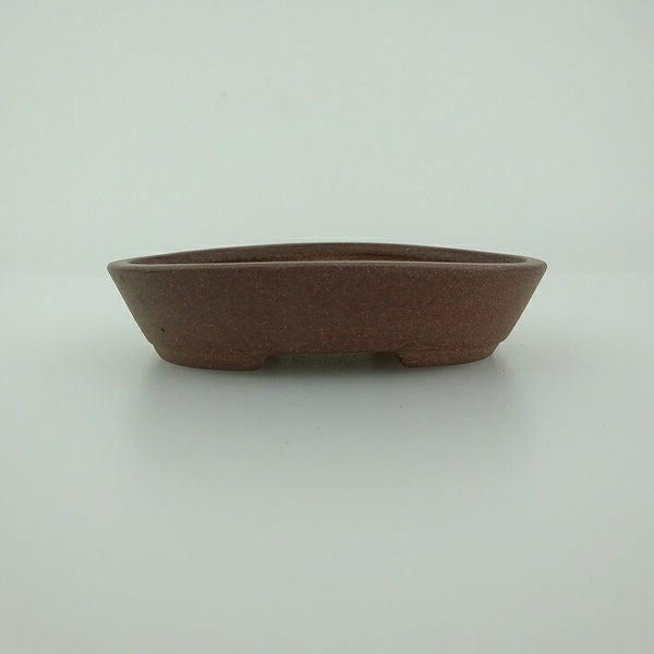 盆栽鉢 青香 小鉢 長辺 約8.2cm 楕円鉢 泥物 f1198409436