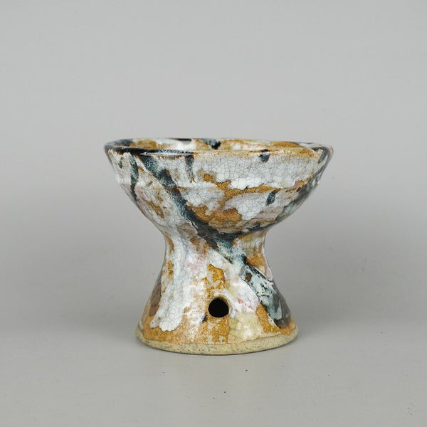 盆栽鉢 文山 越前文山 小型 長辺 約 13.8cm 鯖江園芸 丸鉢 高杯 釉薬 観賞用  新品 q1198415472