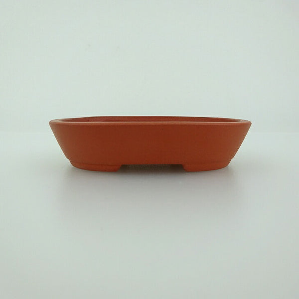 盆栽鉢 青香 小鉢 長辺 約8.2cm 楕円鉢 泥物 e1198416161