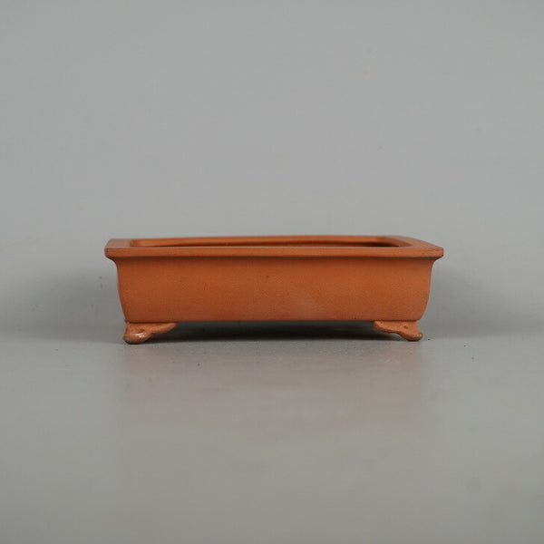 盆栽鉢 青香 小型 長辺 約13.3cm 長方鉢 雲足 泥物 u1198427826