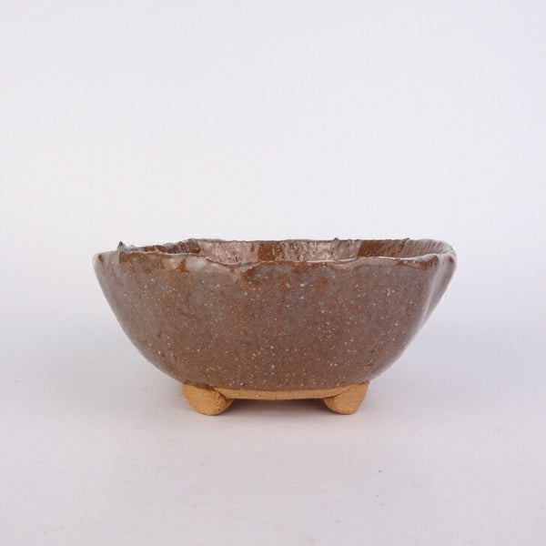 盆栽鉢 竹鳳 小型 長辺 約12cm 丸鉢 釉薬 数量物 新品 w1198407341