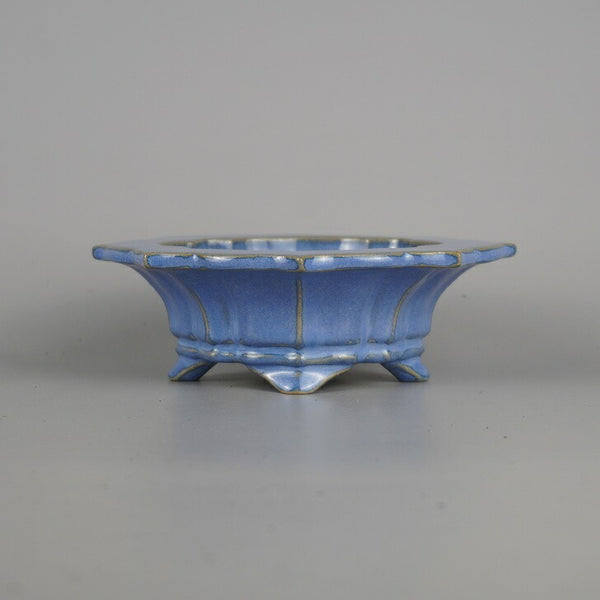 盆栽鉢 昭山 小型 長辺 約 15.5cm 剣 木瓜鉢 天広 釉薬  新品 c1198413107