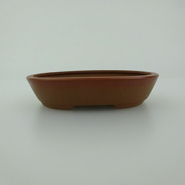 盆栽鉢 青香 小鉢 長辺 約8.3cm 楕円鉢 泥物 t1198410872