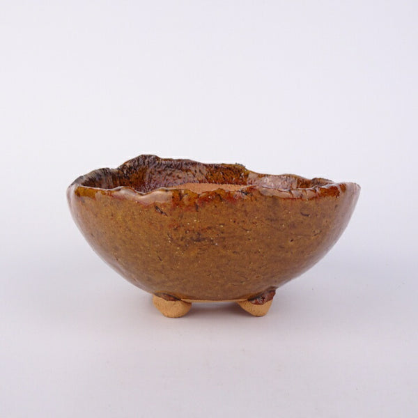 盆栽鉢 竹鳳 小型 長辺 約12cm 丸鉢 釉薬 数量物 新品 x1198408646