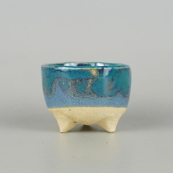 盆栽鉢 ゆうき祥石 小鉢 長辺 約 7cm 丸鉢 釉薬 新品 数量物 v1198437528