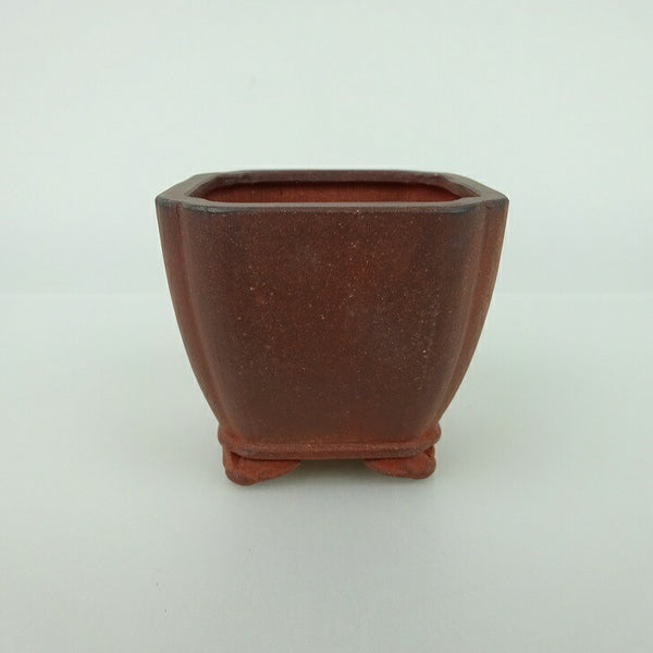 盆栽鉢 青香 小鉢 長辺 約6.5cm 正方鉢 隅入 雲足 下帯 泥物 s1198412684