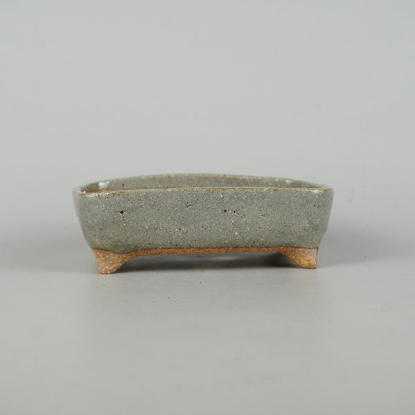 盆栽鉢 ゆうき祥石 小型 長辺 約 13.5cm 長方鉢 釉薬 新品 数量物 u1198426383