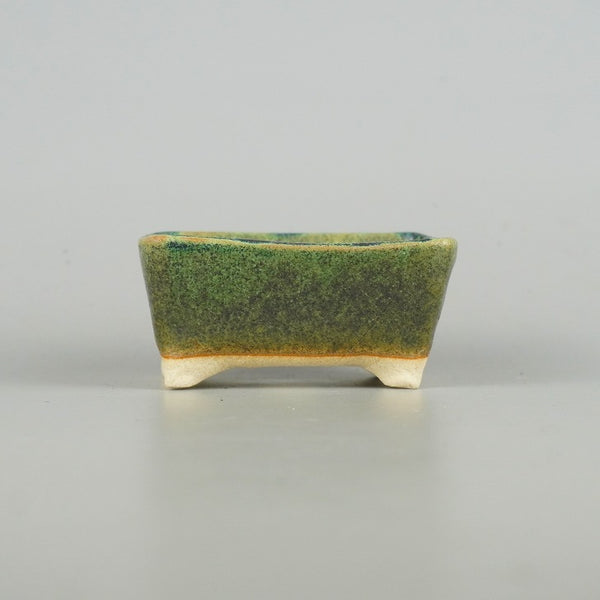 盆栽鉢 ゆうき祥石 小鉢 長辺 約 8.8cm 長方鉢 釉薬 新品 数量物 b1198419147