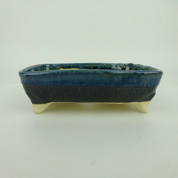 盆栽鉢 ゆうき祥石 小型 長辺 約13.5cm 長方鉢 釉薬 観賞用 新品 数量物 g1198423701