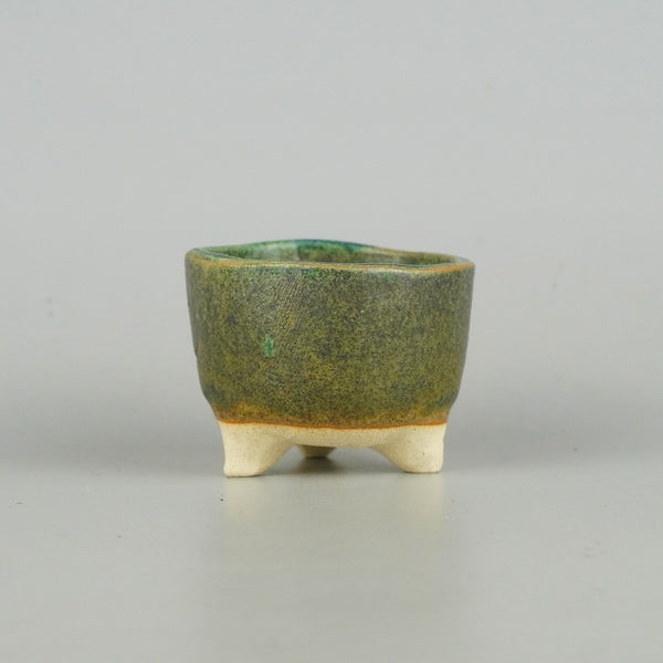 盆栽鉢 ゆうき祥石 小鉢 長辺 約 7cm 丸鉢 釉薬 新品 数量物 t1198410873