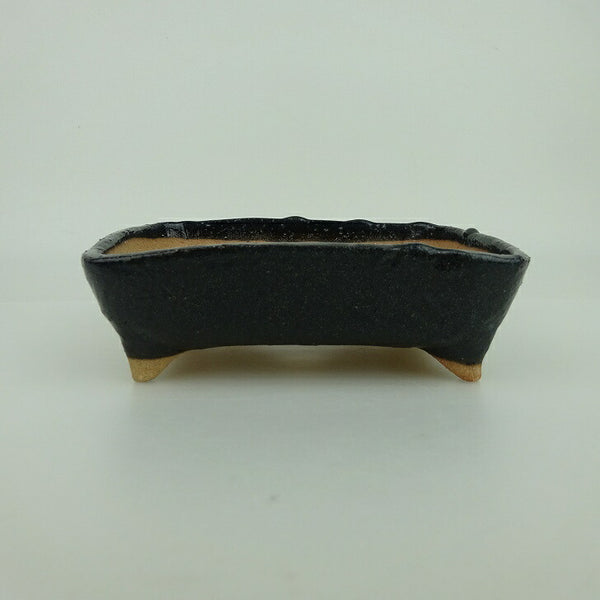 盆栽鉢 ゆうき祥石 小型 長辺 約13.5cm 長方鉢 釉薬 観賞用 新品 数量物 o1198427017