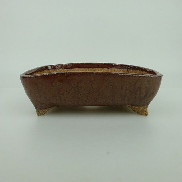 盆栽鉢 ゆうき祥石 小型 長辺 約13.5cm 長方鉢 釉薬 観賞用 新品 数量物 l1198411870