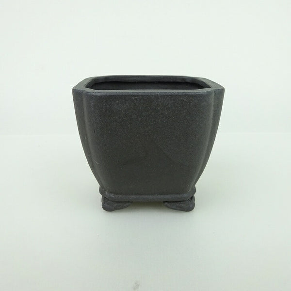 盆栽鉢 青香 小鉢 長辺 約6.5cm 正方鉢 隅入 雲足 下帯 泥物 f1198407683